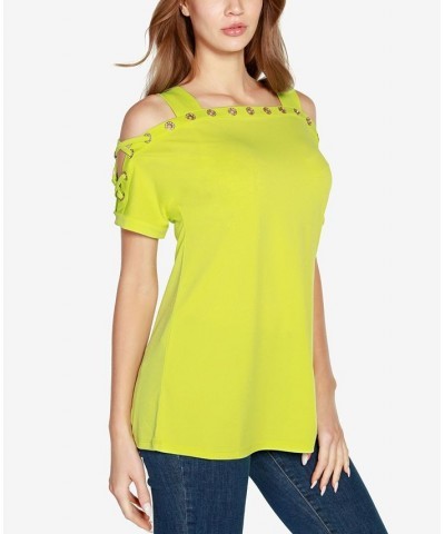 Women's Cold-Shoulder Top Key Lime $17.84 Tops