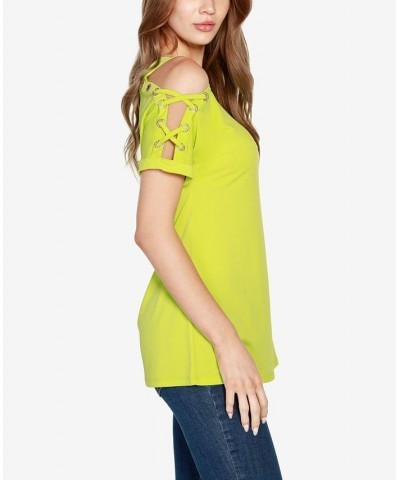 Women's Cold-Shoulder Top Key Lime $17.84 Tops