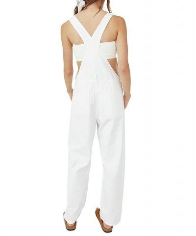 Ziggy Cotton Denim Overalls Optic White $46.44 Jeans