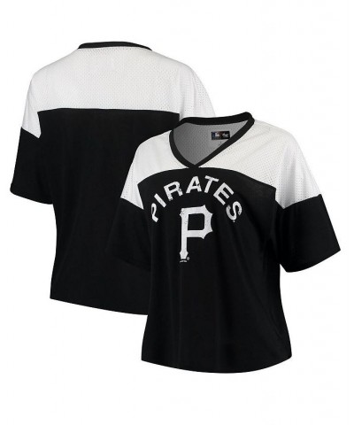 Women's Black Pittsburgh Pirates All World V-Neck T-shirt Black $26.95 Tops