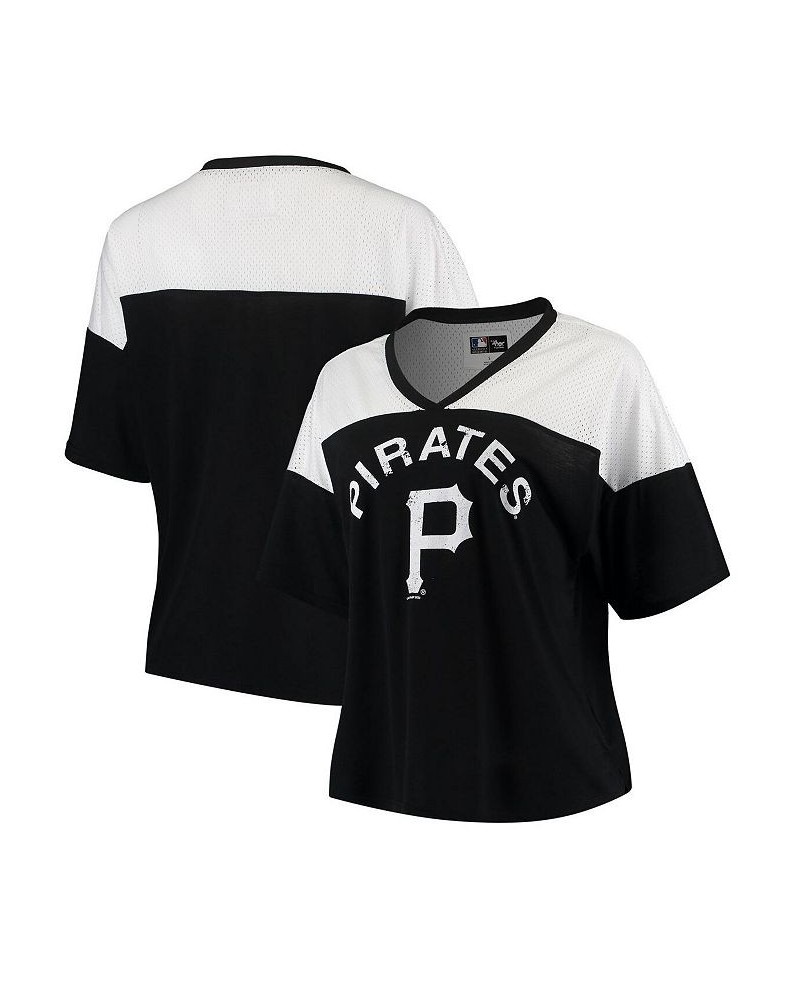 Women's Black Pittsburgh Pirates All World V-Neck T-shirt Black $26.95 Tops