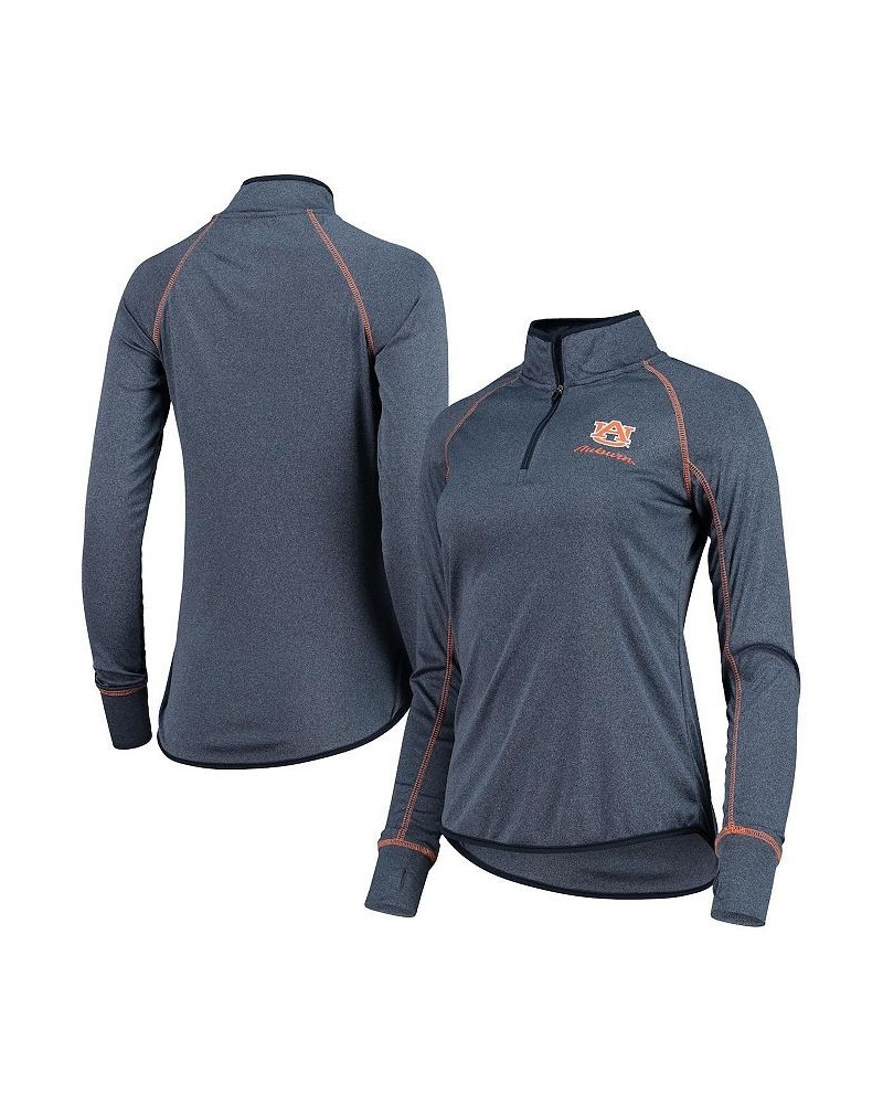 Women's Navy Auburn Tigers Stingray Raglan Quarter-Zip Top Navy $23.00 Tops