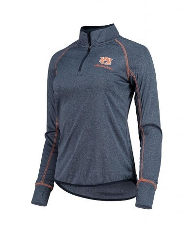 Women's Navy Auburn Tigers Stingray Raglan Quarter-Zip Top Navy $23.00 Tops