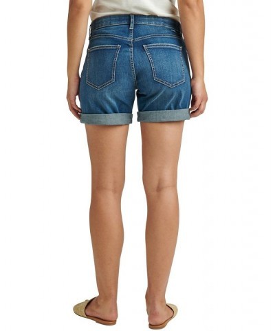 Women's Alex Mid Rise Boyfriend Shorts Brilliant Blue $29.92 Shorts