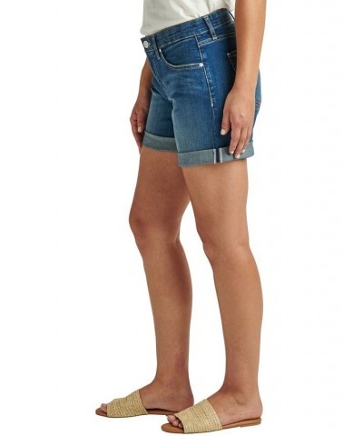 Women's Alex Mid Rise Boyfriend Shorts Brilliant Blue $29.92 Shorts