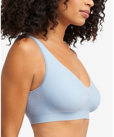 Comfort Revolution ComfortFlex Fit Seamless 2-ply Wireless Bra 3484 Blue Sky Ahead Retro $16.19 Bras