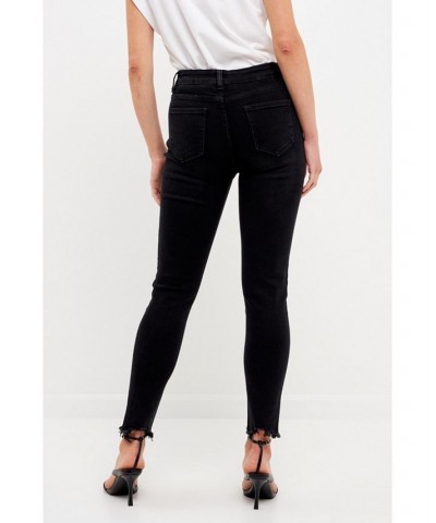 Women's Destroyed Skinny Jeans Black $41.40 Jeans