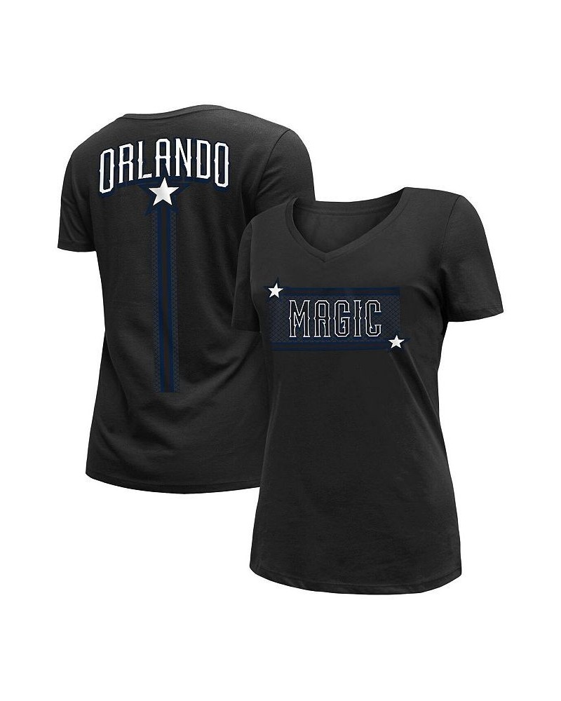 Women's Black Orlando Magic 2022/23 City Edition V-Neck T-shirt Black $18.45 Tops