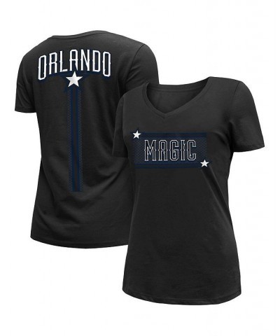 Women's Black Orlando Magic 2022/23 City Edition V-Neck T-shirt Black $18.45 Tops