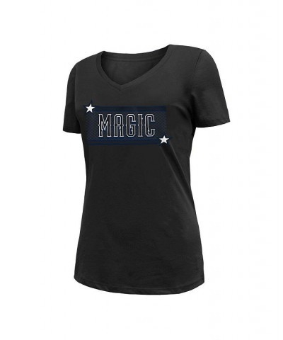 Women's Black Orlando Magic 2022/23 City Edition V-Neck T-shirt Black $18.45 Tops