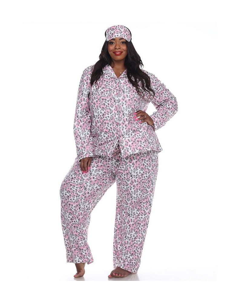 Plus Size 3-Piece Pajama Set Grey $26.00 Sleepwear