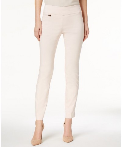 Women's Tummy-Control Pull-On Skinny Pants Regular Short and Long Lengths Cream Beige $16.80 Pants