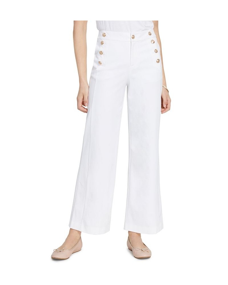 Petite Wide-Leg Sailor Pants White $26.87 Pants