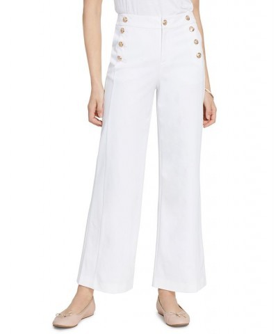 Petite Wide-Leg Sailor Pants White $26.87 Pants