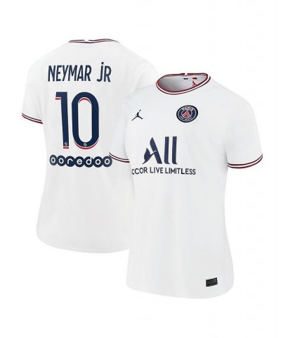 Women's Brand Neymar Jr. White Paris Saint-Germain 2021/22 Fourth Replica Jersey White $51.99 Jersey