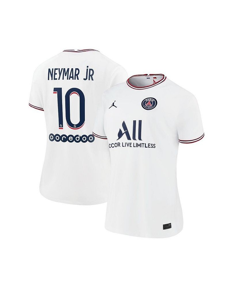 Women's Brand Neymar Jr. White Paris Saint-Germain 2021/22 Fourth Replica Jersey White $51.99 Jersey