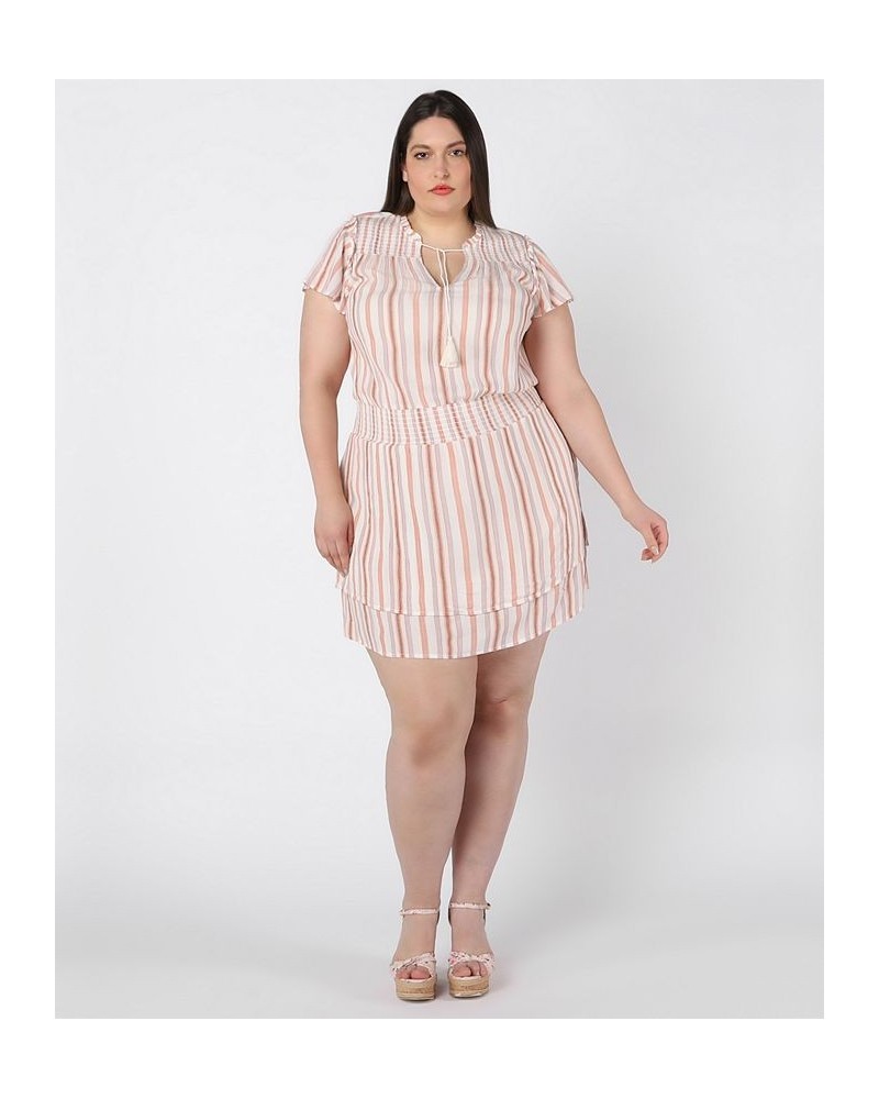 Trendy Plus Size Striped Sheath Dress Chai $16.13 Dresses