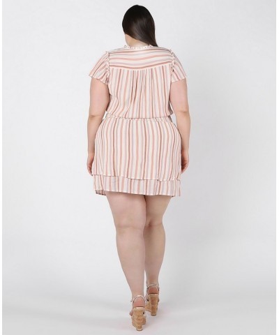 Trendy Plus Size Striped Sheath Dress Chai $16.13 Dresses