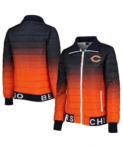 Women's Navy Orange Chicago Bears Color Block Full-Zip Puffer Jacket Navy, Orange $57.00 Jackets