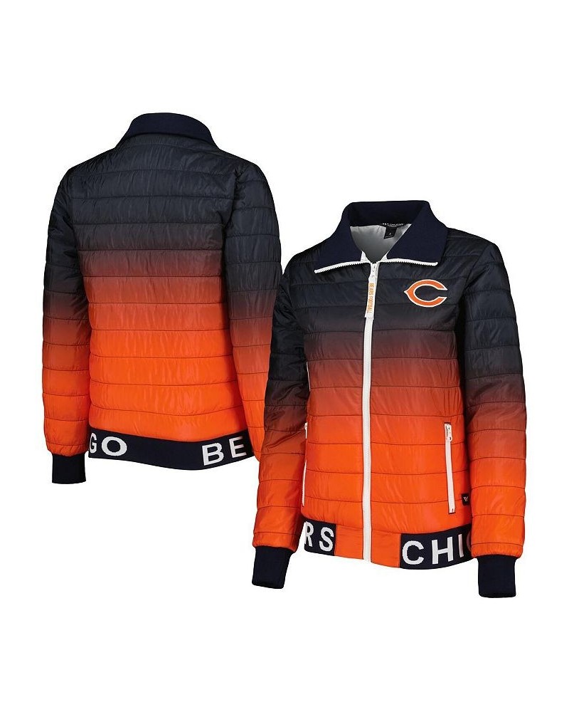 Women's Navy Orange Chicago Bears Color Block Full-Zip Puffer Jacket Navy, Orange $57.00 Jackets