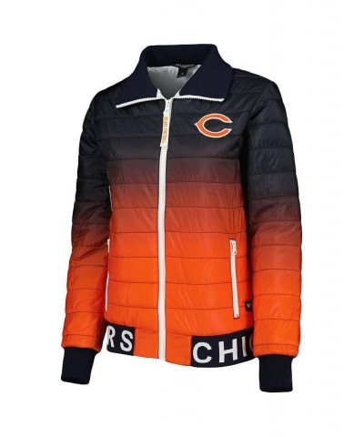 Women's Navy Orange Chicago Bears Color Block Full-Zip Puffer Jacket Navy, Orange $57.00 Jackets