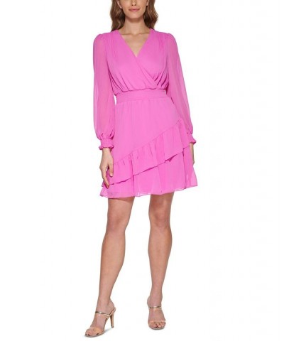Smocked-Waist Dress Cosmic Pink $45.87 Dresses