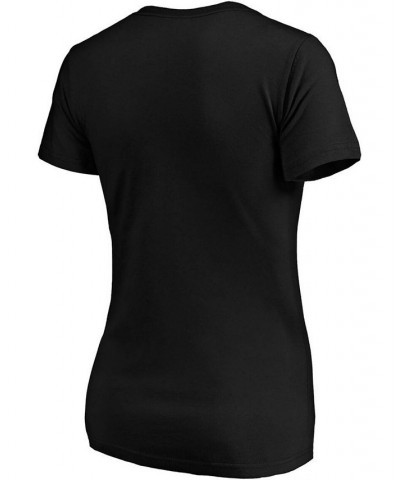 Women's Black Arizona Diamondbacks Team Logo Lockup V-Neck T-shirt Black $21.19 Tops