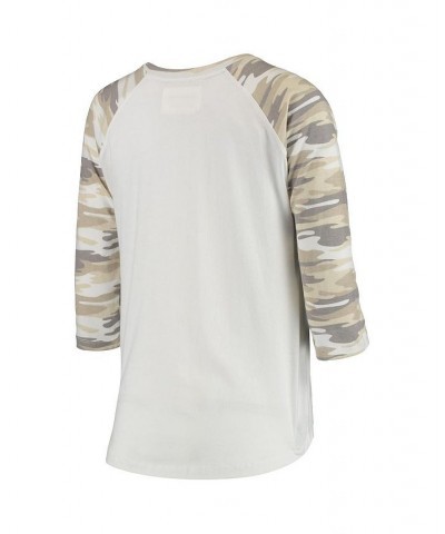 Women's White and Camo Iowa Hawkeyes Boyfriend Baseball Raglan 3/4-Sleeve T-shirt White, Camo $22.00 Tops