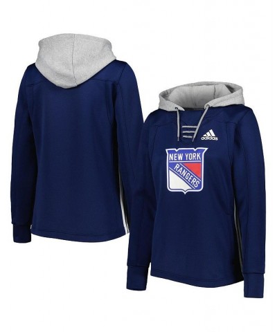 Women's Navy New York Rangers Skate Lace Primeblue Team Pullover Hoodie Navy $38.95 Sweatshirts