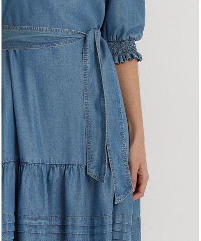 Women's Belted Denim Puff-Sleeve Dress Regular & Petite Salt Creek Wash $66.50 Dresses