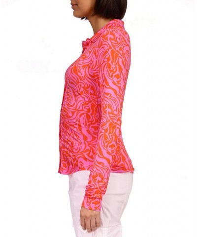 Dreamgirl Printed Shirt Pink $26.73 Tops