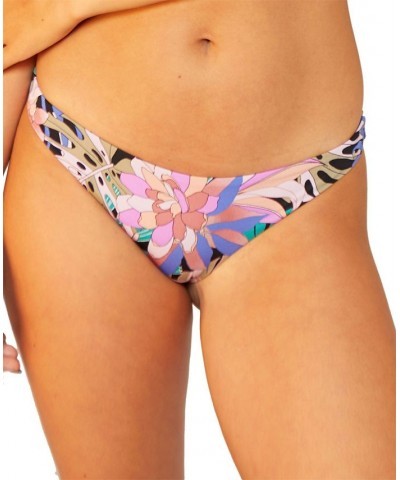 Juniors' Palm Paradise Printed Bikini Bottoms Black Multi $18.00 Swimsuits