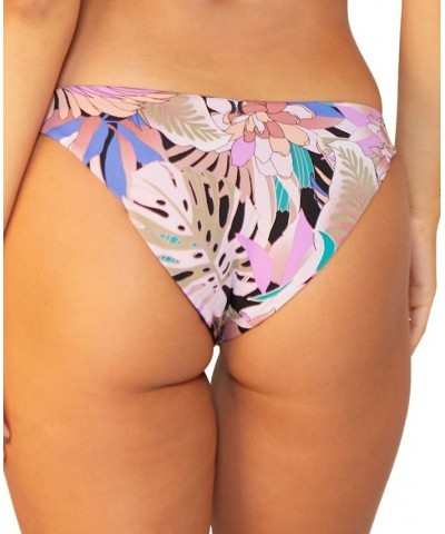 Juniors' Palm Paradise Printed Bikini Bottoms Black Multi $18.00 Swimsuits