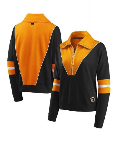Women's Tennessee Volunteers Colorblocked Half-Zip Jacket Black, Tennessee Orange $42.39 Jackets