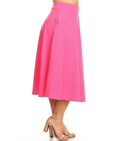 Plus Size Tasmin Flare Midi Skirt Pink $29.50 Skirts