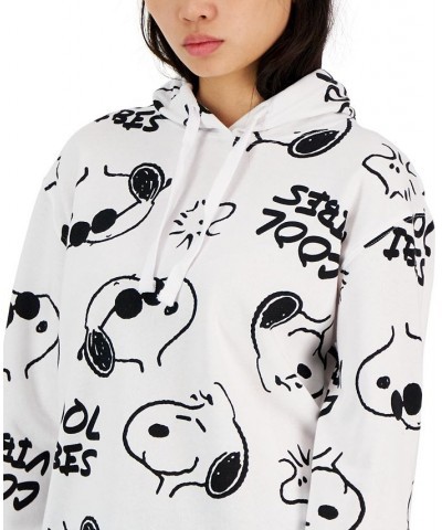 Juniors' Snoopy Cool Vibes Print Hoodie White $15.29 Tops