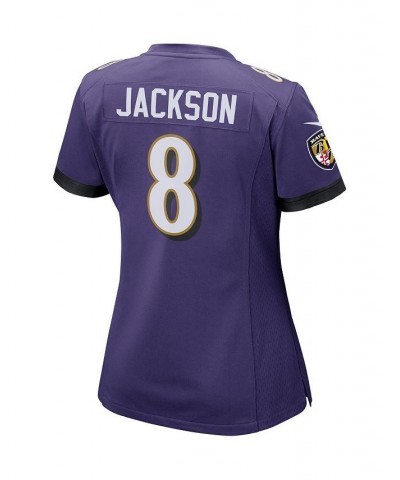 Women's Lamar Jackson Purple Baltimore Ravens Game Player Jersey Purple $51.80 Jersey