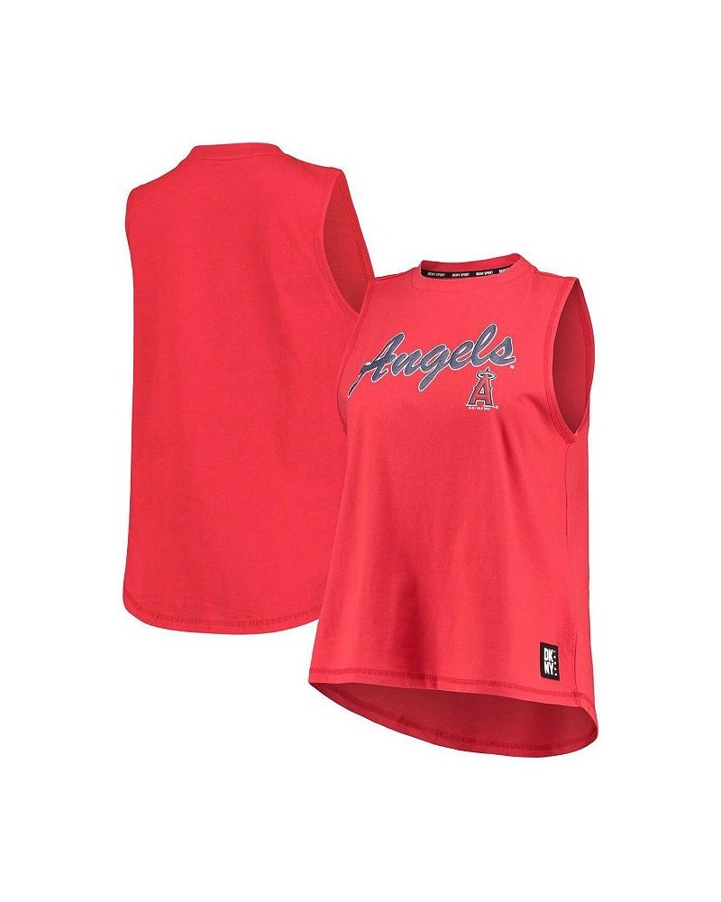 Women's Red Los Angeles Angels Marcie Tank Top Red $31.89 Tops