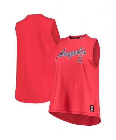 Women's Red Los Angeles Angels Marcie Tank Top Red $31.89 Tops