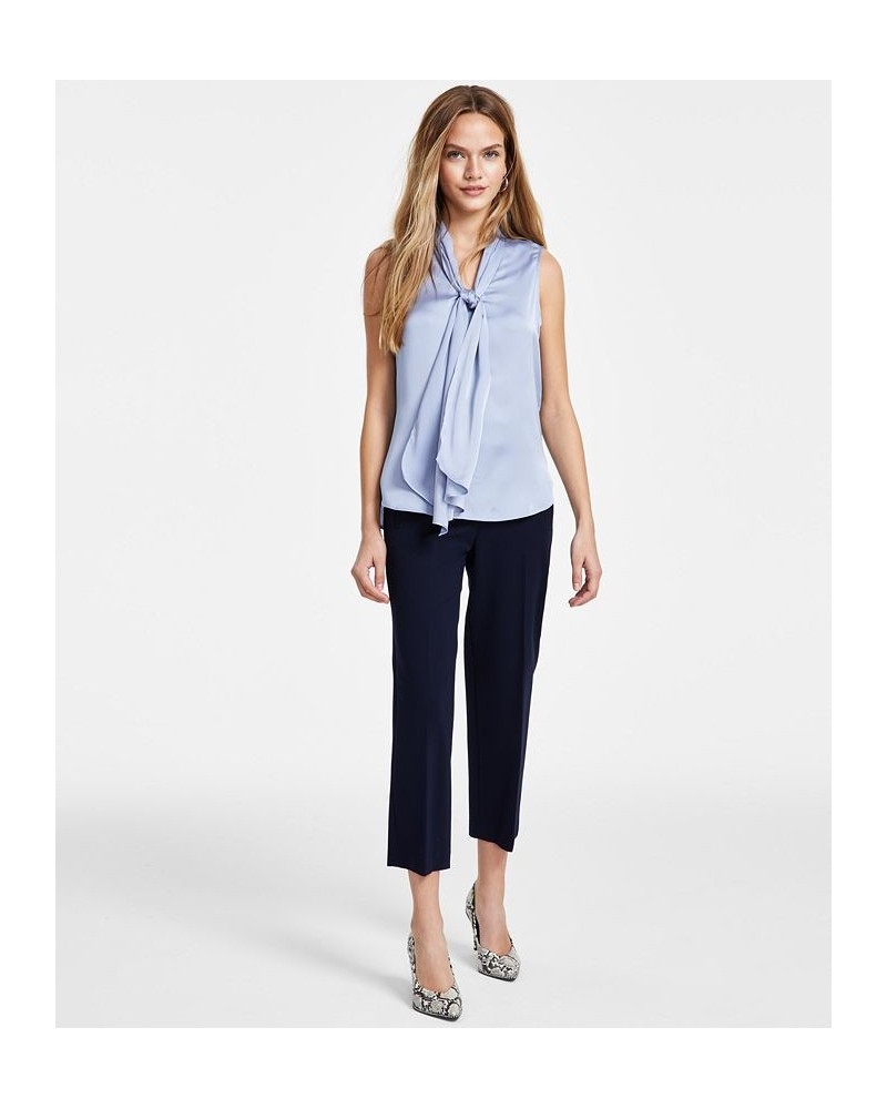 Women's Sleeveless Bow-Tie Blouse Moonstone $23.39 Tops