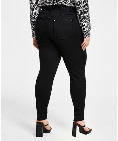 Plus Size Skinny Ponte Pants Deep Black $17.90 Pants