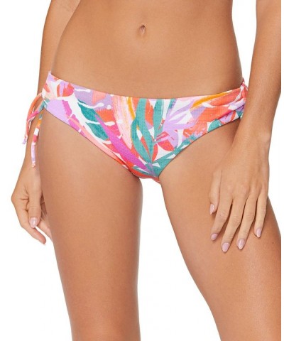 Juniors' Luna Textured Side-Tie Bikini Bottoms Miami Nights Multi $28.00 Swimsuits