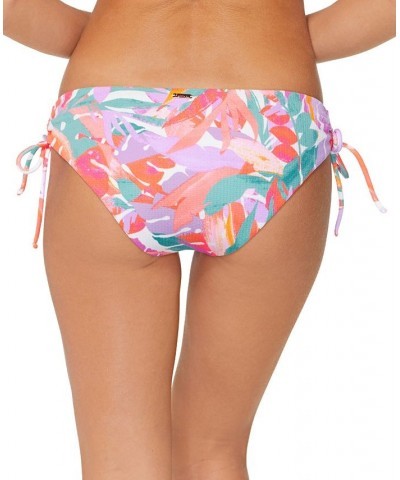 Juniors' Luna Textured Side-Tie Bikini Bottoms Miami Nights Multi $28.00 Swimsuits