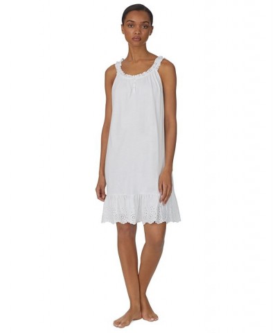 Women's Eyelet-Trim Short Nightgown White $39.52 Sleepwear