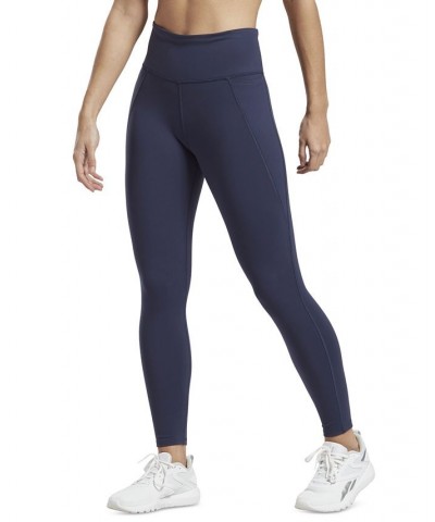 Women's Lux High-Waisted Pull-On Leggings Blue $33.00 Pants