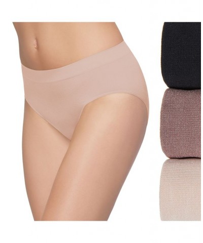 B-Smooth Seamless Brief 3-Pack 870175 Rose Dust, Deep Taupe, Black $30.16 Panty