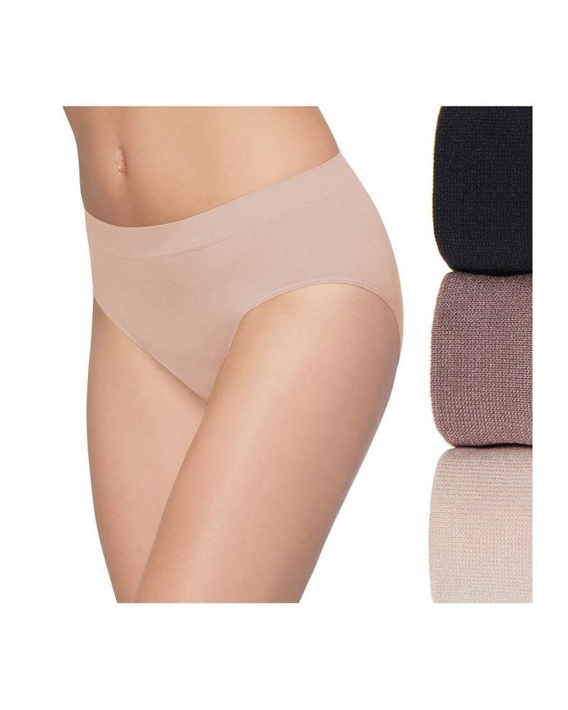 B-Smooth Seamless Brief 3-Pack 870175 Rose Dust, Deep Taupe, Black $30.16 Panty