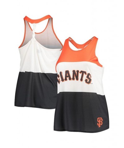 Women's Orange San Francisco Giants Twist Back Tank Top Orange $22.00 Tops