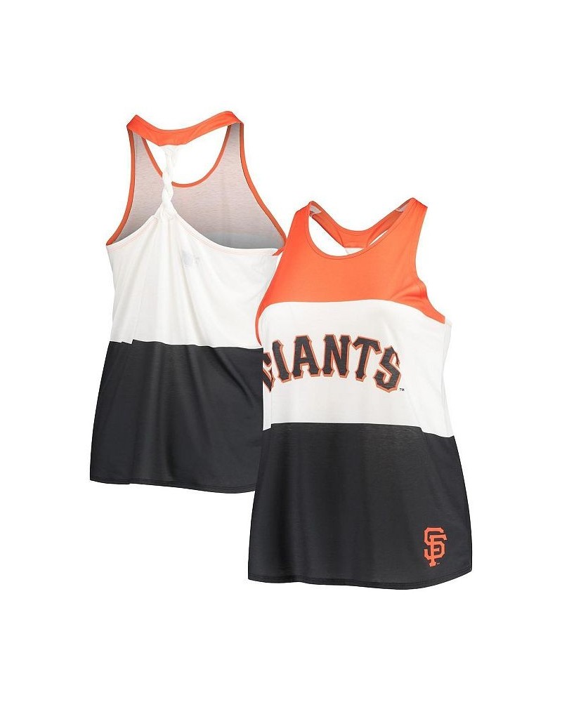 Women's Orange San Francisco Giants Twist Back Tank Top Orange $22.00 Tops