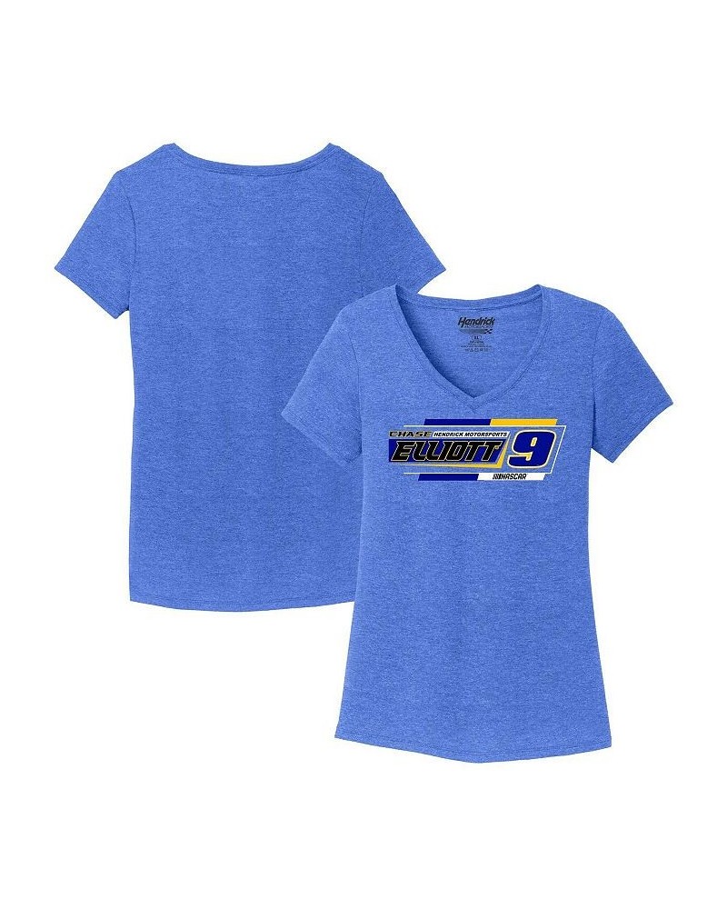 Women's Heathered Royal Chase Elliott V-Neck T-shirt Heathered Royal $23.19 Tops